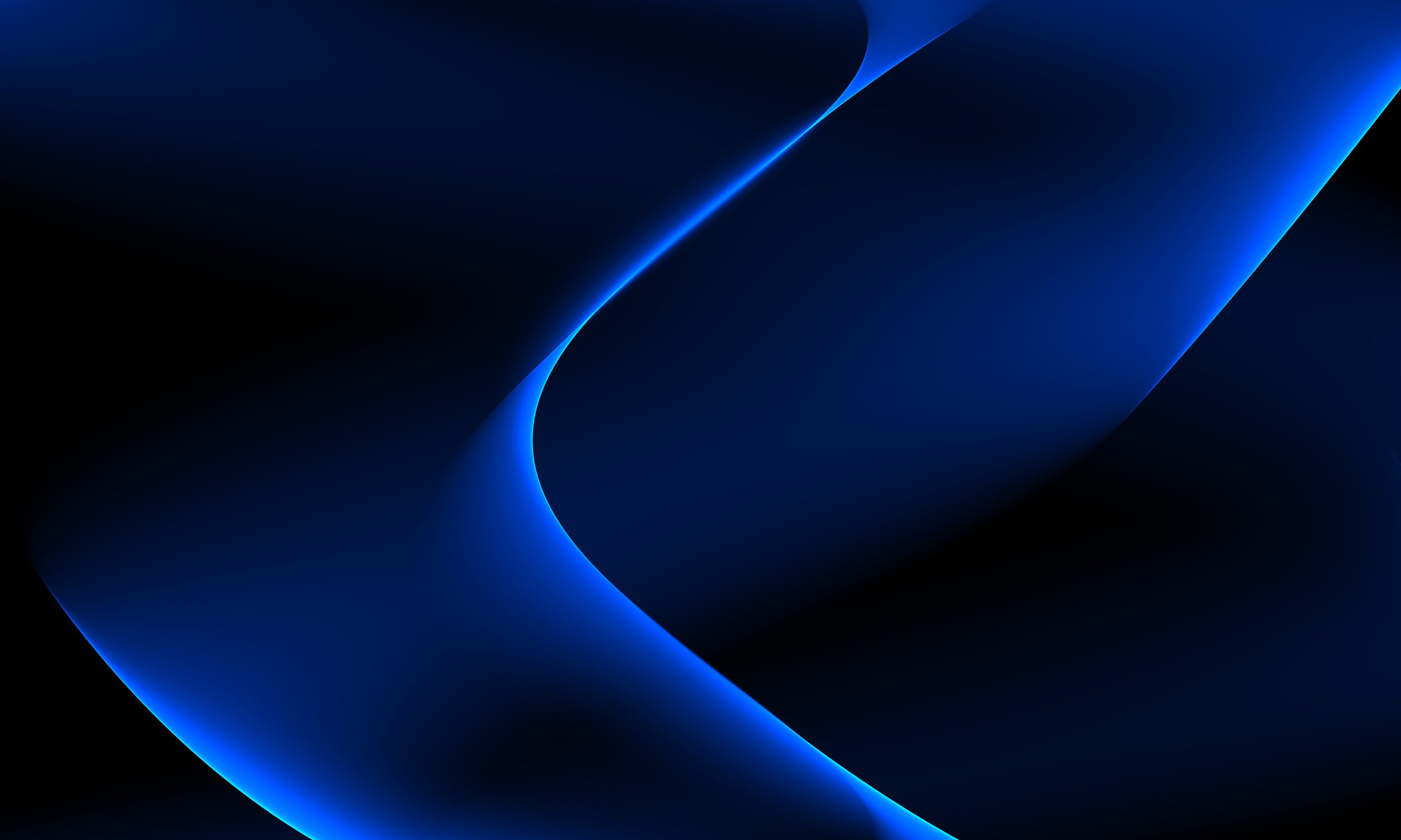 Royal Blue wave on Black background